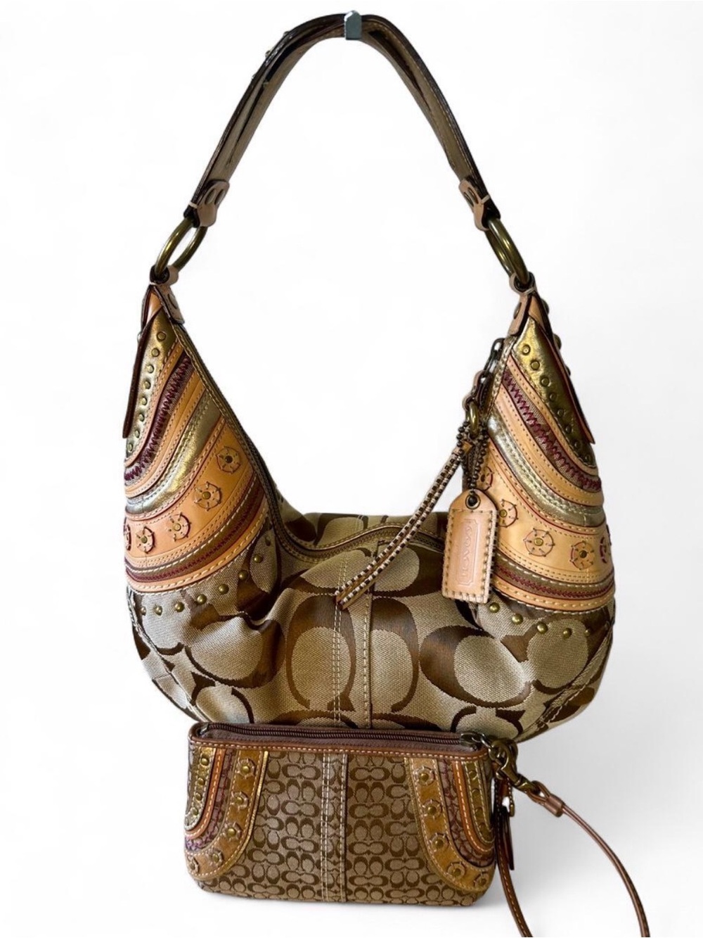 Coach Mia Soho Hobo Bag and Wristlet 2006 Vintage Set 10488